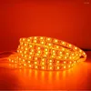 Bandes 1M / 5M LED Strip Light True Orange No Ambre Jaune Étanche 3528 SMD 60LEDS/M 120LEDS/M 12V Feu arrière de voiture Indicateur d'arrêt