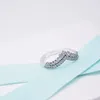 Autentici anelli in argento sterling Princess Wish impilabili Gioielli da sposa per ragazze da donna con scatola originale per set di anelli di fidanzamento con diamante Pandora CZ