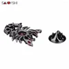 Broches Savoyshi Rhinestone for Men Red Zirkon Scorpion Broches Badges Badges Merk Sieraden Fashion Dierenes Rapelpennen Accessoires