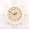 Horloges murales Corloge Fashion suspendue Vintage Silent Living Room Decorations Watch Navigation Rudder Home Decorrines Figurines