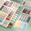 Sheets Sticky Notes Index vlaggen Nieuwheid Candy Kleur Memo Pad Tab Strip Key Points Label Bookmark Office Supplies briefpapier