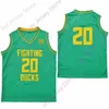 Mitch Custom 2020 New NCAA College Oregon Ducks Maillots N'importe quel nom N'importe quel numéro Maillot de basket-ball Taille verte Jeunesse Adulte Tous Broderie cousue