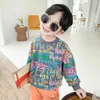 Pullover Kids Spring Autumn Sweatshirts pojkar Stylish Letter Full Printed Jersey Cotton Fashion Top Shirts 220924