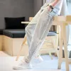 Men's Pants Summer Men Thin Striped Harem Breathable Cotton Linen Pencil Buckle Casual Large Size Bloomers Fashion Trousers