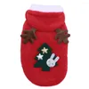 Dog Apparel Cute Pet Christmas Santa Elk Clothes Kitten Puppy Red Hat Cloth Velvet Festival Halloween Party Costume Cat Dressing Supply