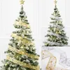 Decorazioni natalizie 50 LED 5M Doppio strato Lucine Stringhe Fiocchi di nastro con ornamenti per l'albero Anno Navidad Home Decor 220924