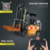 RC Forklift Building Builds MOC Bricks 722PCS Technical City Engineering App Pojazdy zdalne pojazdy motoryzowane ciężarówki