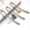 Segnalibro in metallo multi stile creativo Tower Book Mark Pietra curativa Perline di cristallo Graffetta Studente di cancelleria regalo per bambini