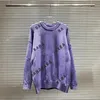 22ss Top Designer Sweater Мужчина для женщины вязаная ворона шея женская модная буква черная одежда с длинным рукавом пулвер