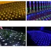 Strings Outdoor 120 LED String Licht Multi -kleuren Waterdichte visnet Mesh Vakantiedecoratie voor bruiloftsfeestje