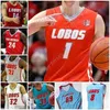 Maglia da basket Mitch New Mexico Lobos NCAA College JaQuan Lyle Bragg Jr. Maluach Manigault Martin Vance Jackson Caldwell McGee Snell Granger