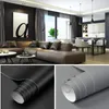 Wallpapers Matte Grey/Black Wallpaper Self-Adhesive Shelf Liner Drawer Peel And Stick Countertop Removable Contact Paper Wall Decor