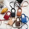 Sırt çantaları PU deri çocuklar küçük kare omuz çantaları düz renkli kız bebek flep crossbody çanta çocuklar leopar mini madeni para çantası çanta 220924