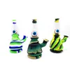 Fumo in silicone Bong Pipa ad acqua Narghilè con decorazione occhio Ciotola in vetro Tabacco colorato Dab Rig Kit Bong