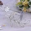 Headpieces Wedding Hair Comb Golden Bride Headdresses Silver Bridal Headpiece Branch Style Shiny Hollow Leaf Decoration Huvudsmycken