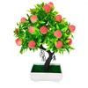 Decoratieve bloemen kunstmatige planten bonsai kleine fruitboom potten simulatie decor ornamenten groene huis