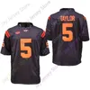 MITCH 2020 NEW NCAA VIRGINIA TECH HOKIES JERSEYS 5タイロッドテイラーカレッジフットボールジャージーブラックサイズ青年大人