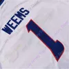 MITCH 2020 NEW NCAA COLLEGE DEPAUL BLUE DEMONS JERSEYS 1 ROMEO WEEMSバスケットボールジャージーホワイトオールステッチサイズの男性青年大人