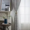 Zasłony zasłony do salonu jadalnia sypialnia luksus elegancki poliestr bawełniany bieliznę Jacquard Plain Dark Wzór chiński styl