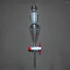 60ml 24/40 Glass Pyriform Separatory Funnel Pear Shape Drop Tip PTFE Stopcock
