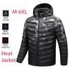 Men's Jackets Men Waterproof Heated USB Winter Outdoor Electric Heating Warm Sprot Thermal Coat Clothing Heatable Cotton 220924