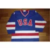 GLA MIT 1980 MIRACLE ON ICE HOCKEY JERSEYS 15 Mark Wells 24 Rob McClanahan 28 John Harrington Mens 100% Stitched Team USA Hockey Jersey