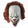 Party Masks Halloween Mask Creepy Scary Clown Full Face Horror Movie pennywise Joker Costume Party Festival Cosplay Prop Decoration 220926