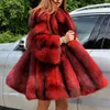 Dames s fur faux winter vrouwen echte jas dikke hele huid zilver natuurlijk vrouwelijk jas mode warm Rusland outswear 220926