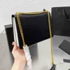 Kvällspåsar designer handväskor väskor plånbok solnedgång kvinnor läder guld hårdvara en kedja crossbody axel messenger kuvert bagmulti