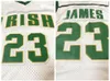 Basquete #st Vincent Mary High School Irish Jersey todos costurados camisas amarelas verdes size S-xxl