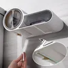 Portes de papel higiénico organizador de baño impermeable champú champú jabón rollo de jabón wc estante de almacenamiento artículos montados en la pared accesorios