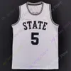 Mitch 2020 New NCAA Utah Utes Maillots 5 Merrill College Basketball Jersey Blanc Taille Jeunes Adultes Tous Cousus Broderie