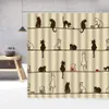 Shower Curtains Cute Owl Cartoon Funny Animal Panda Pet Cat Colorful Flowers Children Bathroom Decor Kids Bath Curtain Set Hooks 220922