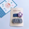 2 ПК Сладкая девочка, дети складывают BB Clip Accessories Hair Ascessesure Осень и зимняя новая модная корейская детская милая шерстяная цветочная шпилька