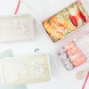 Bento Boxes 2 слоя Обеда Изоляция свежо миска пшеница соломенная микроволновая контейнер -контейнер Spoon Spoon Spoapsticks 220923