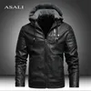 Men's Leather Faux Winter Jackets Coat Motorcylce Casual Fleece Thicken Motorcycle PU Jacket Biker Warm Brand Clothing 220924