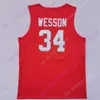 Mitch 2020 NY NCAA Ohio State Buckeyes Jerseys 34 Kaleb Wesson College Basketball Jersey Red All Stitched Size Youth vuxen