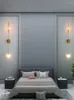 Applique murale moderne en métal doré chambre chevet nordique Simple salon fond décoration El ingénierie lampes