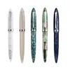 Fountain Pens PENBBS 480 Acrylic Fountain Pen Fine Nib 05mm Silver Clip with Gift Box Beautiful Writing Ink Pen for Office Business 220923