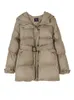 Damen-Daunenparkas Toppies Winter-Pufferjacke mit Kapuze, Mantel, Gürtel, lang, übergroße Oberbekleidung, Kleidung 220924