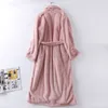 Autumn Winter Maternity Lounge Sleepwear Robe Flanell Warm Bathrobe Women Pyjamas 20220926 E3