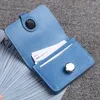Portmonetki z prawdziwej skóry Unisex portfel luksusowy design Hasp kwadratowy portfel modne etui na karty damskie małe