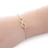 Charm Bracelets Copper Fashion Infinity Charms Bracelet For Girl Silver Color Chain Friendship Gifts Kpop Jewelry Party Accessories VBR325