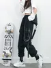 Women's Pants Cargo Harem Fashion Punk Pockets Jogger Trousers With Chain Harajuku Elastics High Waist Streetwear 220922