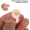 100Pcs Permanent Makeup Pigment Rings Cups Silicone Glue Soft Silicone Nail Art Tattoo Ink Holder for Microblading Eyebrow