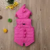 Gilet Inverno Caldo Bambini Neonata Dinosauro Gilet imbottito in cotone Gilet solido senza maniche con cappuccio Capispalla Gilet con cerniera 6M-5Y 220926