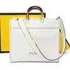 Pochette-Tasche 35 cm New Sunshine Einkaufstasche Handtasche mit hartem Griff Große Einkaufstasche Geldbörse Echtes Leder Damen Umhängetaschen Gold Hardware Mode