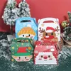 Cadeau wrap vrolijk kerstfeest kraft papieren cadeaus koekjes candy box santa claus verpakkingsfeestje gunst xmas navidad decoratiejaar 220926