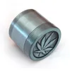 Sleek Metal Herb Grinder smoking accessories 4 layers Tobacco herbal Grinders Magnetic with Pollen Catcher Scraper Gray Color