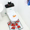 Decorazioni natalizie Toilette Dicembre Babbo Natale Tappetino da bagno Coprisedile Buon arredamento per la casa Noel Natal Goods 220926